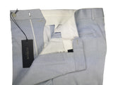 Luigi Bianchi Lubiam Trousers 38, Spring blue Pleated front Relaxed fit Cotton