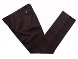 Marco Pescarolo Trousers: 35/36 Brown flat front pure wool