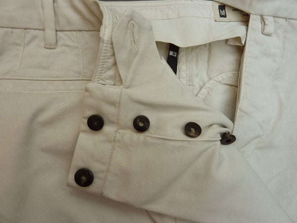 Marco Pescarolo Trousers: 34, cream, off seam pockets, cotton/elastane