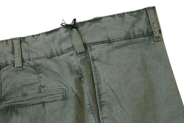 Marco Pescarolo Trousers: 33/34, Washed greenish grey, flat front, cotton/elastane