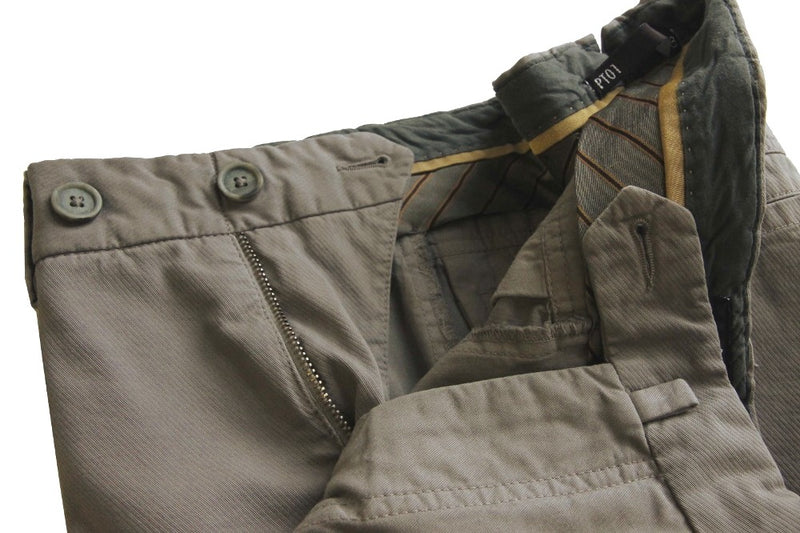 PT01 Trousers: 32, Beige twill, fat front, soft cotton