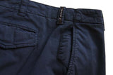 FINAL SALE PT01 Trousers: 34, Washed navy blue, flat front, cotton/elastane