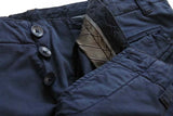 FINAL SALE PT01 Trousers: 34, Washed navy blue, flat front, cotton/elastane