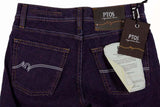 FINAL SALE PT05 Jeans: 30, Dark purple plaid, 5-pocket, cotton