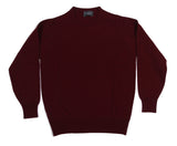 The Wardrobe Sweater: Bordeaux Crew neck, pure lambswool