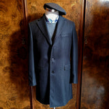The Wardrobe Coat, Charcoal Twill, 3-Button Loro Piana wool