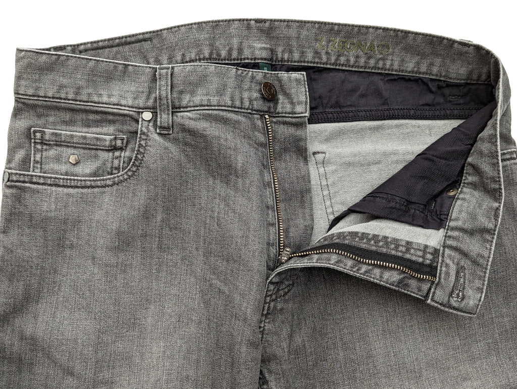 Zegna Jeans 33 Faded Grey 5 pocket cotton/elastane denim – eHABERDASHER
