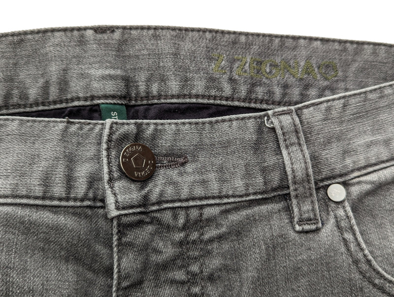 Zegna Jeans 33 Faded Grey 5 pocket cotton/elastane denim