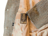 Vintage Maculette Crombie Tweed Coat M/40 Light Brown Plaid Wool