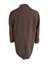 Vintage Ranella Crombie Raglan Coat M/40R Brown Herringbone Wool
