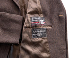 Vintage Ranella Crombie Raglan Coat M/40R Brown Herringbone Wool
