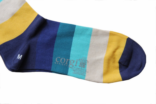 The Wardrobe Corgi Socks Seaside stripe cotton blend M