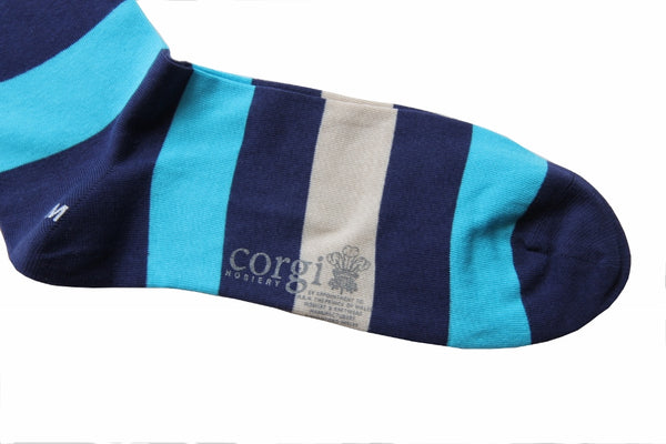 The Wardrobe Corgi Socks Nautical stripe cotton blend M