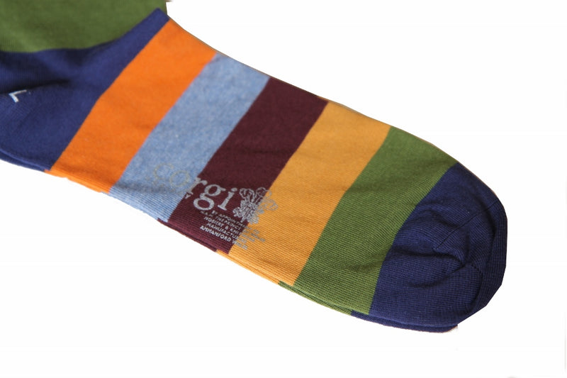 The Wardrobe Corgi Socks Autumn stripe cotton blend M