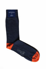 The Wardrobe Corgi Socks Blue Orange Heel cotton blend M