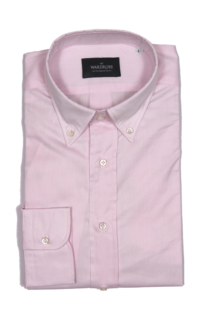 The Wardrobe Shirt Pink button down collar Pure cotton - Cordone 1956