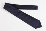 Louis Vuitton Navy Blue Ribbed Silk Floret Logo Tie