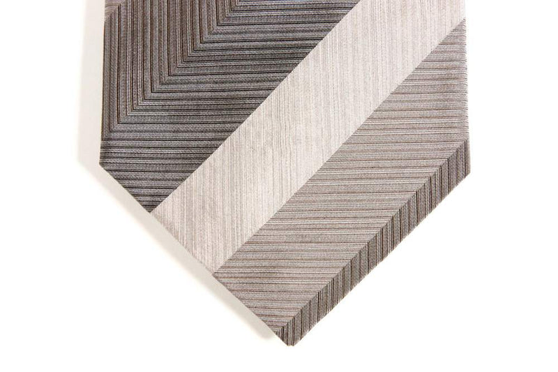 Louis Vuitton Tie Soft Grey Striped Tie