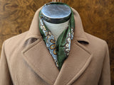 Battisti Scarf Forest Green Batik Print Modal/Cashmere whisper