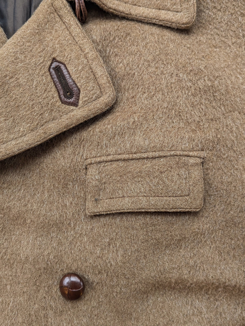 Vintage Hornes Royal Warrant DB Coat L Camel Heavy Wool/Alpaca
