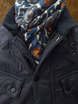 Battisti Scarf Air Force Blue Medallions Modal/Cashmere whisper
