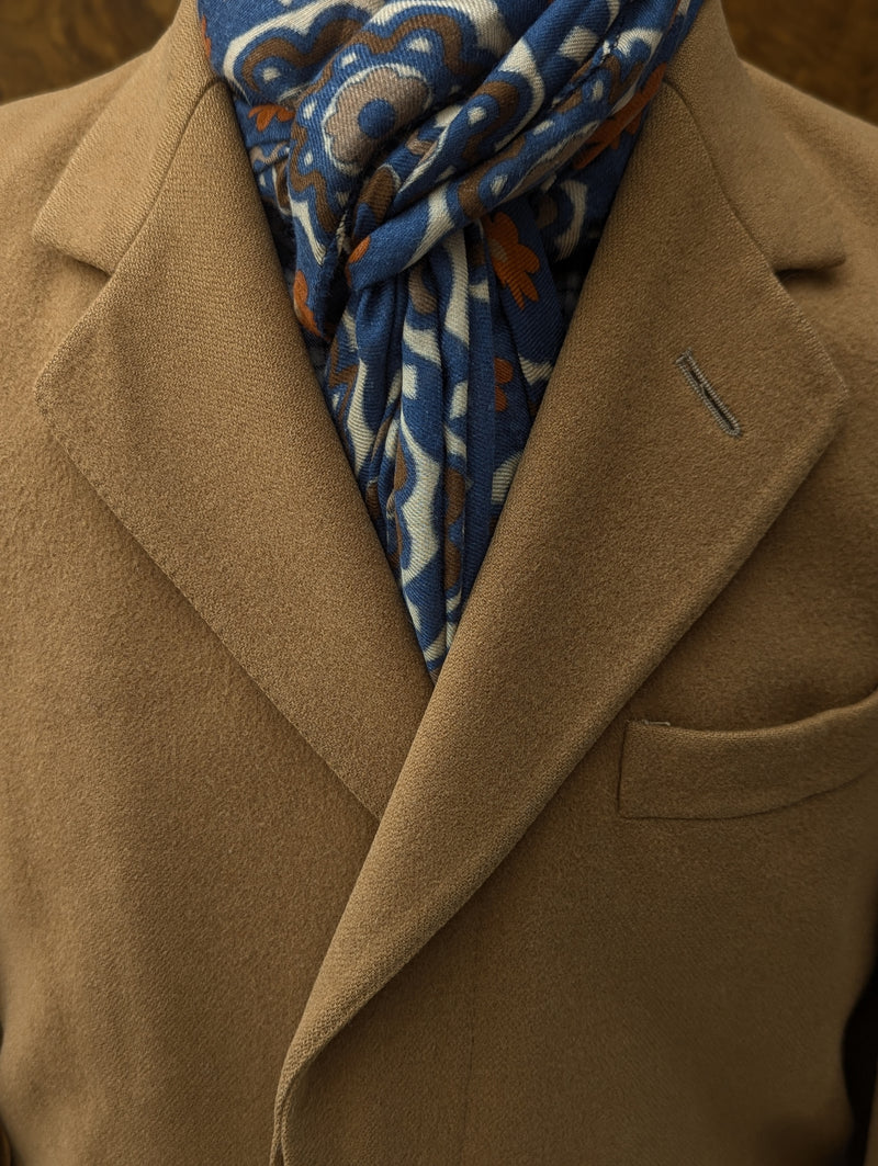 Battisti Scarf Air Force Blue Medallions Modal/Cashmere whisper