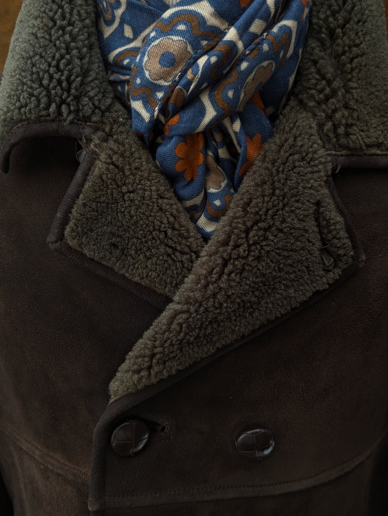 Battisti Scarf Air Force Blue Medallions Modal/Cashmere whisper