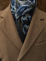 Battisti Scarf Blue/Brown Bandana Snowflake Modal/Cashmere whisper
