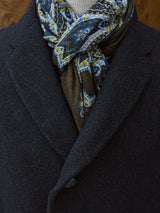 Battisti Scarf Blue/Brown Bandana Snowflake Modal/Cashmere whisper