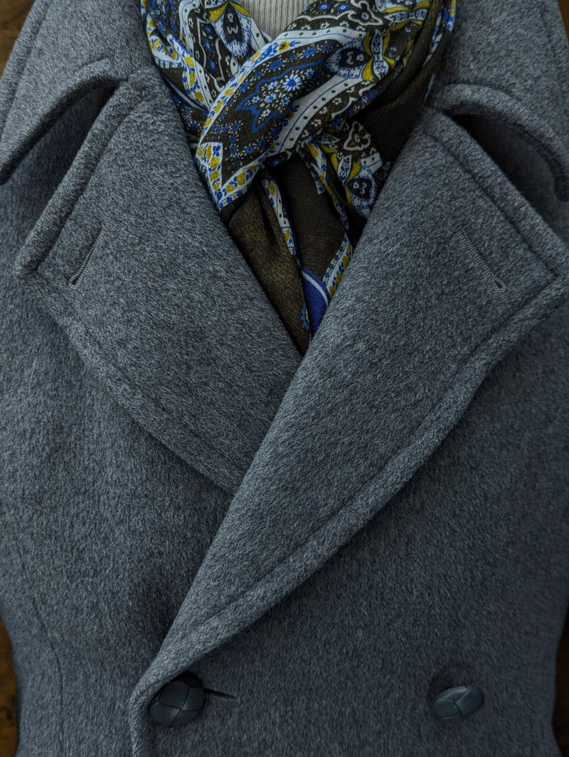 Battisti Scarf Blue/Brown Bandana Snowflake Modal/Cashmere whisper