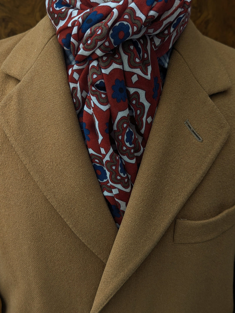 Battisti Scarf Brick Red Modal/Cashmere whisper