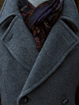Battisti Scarf Black with Purple Multi Paisleys Modal/Cashmere whisper