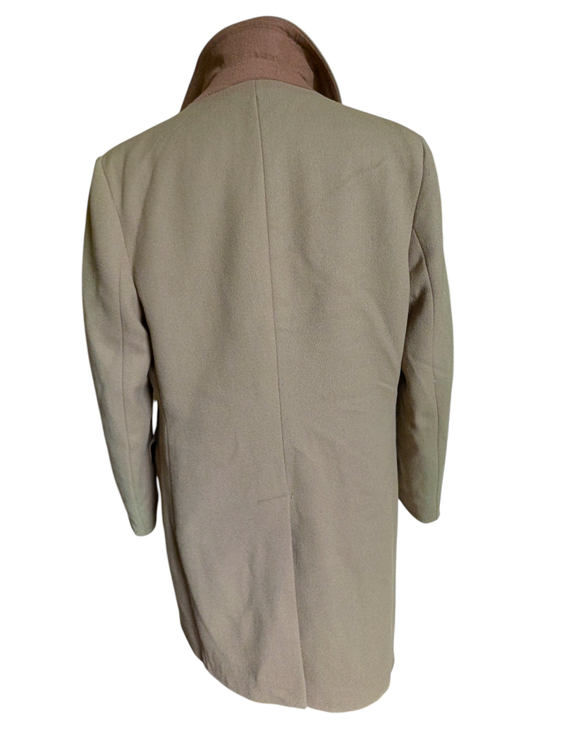Dhobi England DB Coat L/42R Khaki Tan Pure Heavy Wool