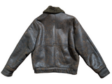 Vintage Morlands Leather British Shearling Bomber Jacket M/L Dark Brown