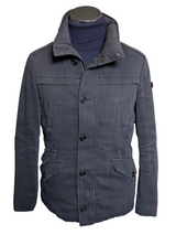 Peuterey Down Coat M Faded Navy Cotton Blend