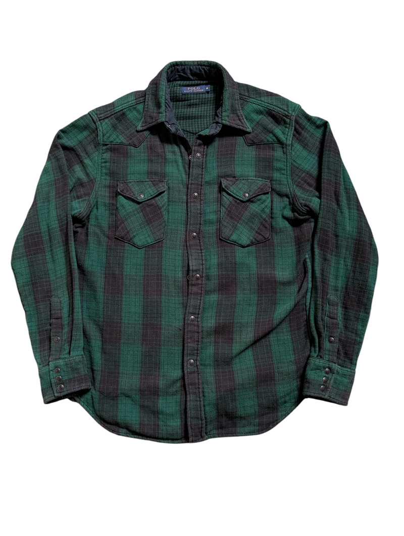 Polo Ralph Lauren Western Overshirt Green Plaid Cotton – eHABERDASHER