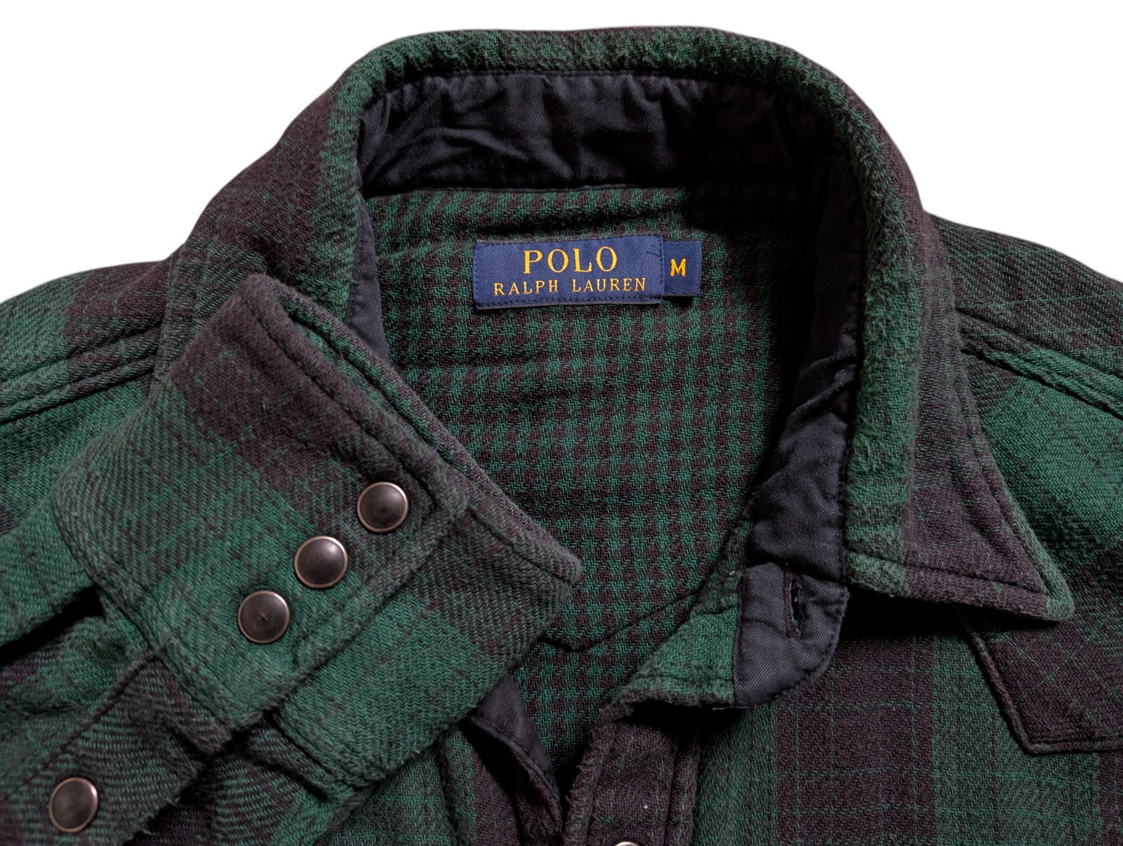 Polo Ralph Lauren Western Overshirt Green Plaid Cotton – eHABERDASHER