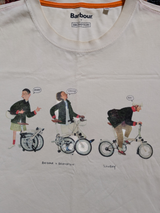 Barbour x Slowboy Brompton Tee Shirt XXL EcruCotton Rare Collectible