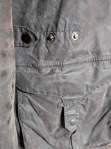 Barbour Raglan Jacket M Greyish Brown Waxed Cotton