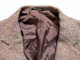 Vintage Harris Tweed Sport Coat 40R Light Brown 2-button Wool