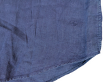 Fay Button Down Collar Shirt L Navy Blue Linen
