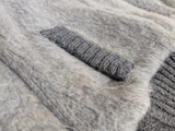 Vintage Spelana Norwegian Sweater Jacket M Natural Grey Full Zip Cardigan Pure Spelsau Wool Rare
