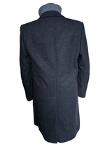 Vintage Dunn & Co Crombie Overcoat M/40R Charcoal Grey 3-button Heavy Wool