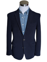 Brooks Brothers Jersey Sport Coat 38R (40R Slim) Navy Wool Knit