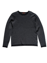 Barena Venezia Sweater L Grey Herringbone Wool