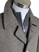 Vintage Lord Kynoch Tweed Coat 42R/44R Brown Heavy Wool