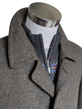 Vintage Lord Kynoch Tweed Coat 42R/44R Brown Heavy Wool