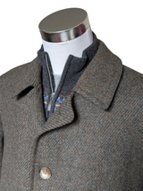 Vintage Lord Kynoch Tweed Coat 42R/44R Brown Heavy Wool