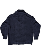 Vintage Alain Paine Shawl Cardigan/Jacket S/M Navy Thick Wool