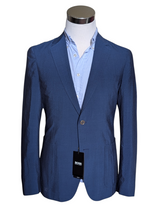 Hugo Boss Sport Coat 38R Bright Blue Seersucker Wool/Cotton